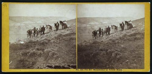 PovijesneFindings Foto: Fotografija stereografa, na planinama Green River, konji, C1868, Andrew Russell