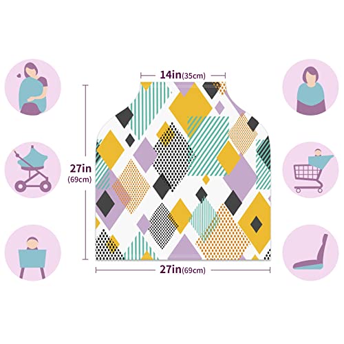 Dječje autosjedalice prekrivači šareni trokutni geometrijski dijamantni slika sestrinskog poklopca za dojenje šal za kolica