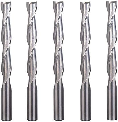 Planinski muškarci izdržljivi 5pcs 6x42mm Čvrsti karbid dvostruka flauta Spiralni rezač CNC Bitovi usmjerivača za Wood Carbide