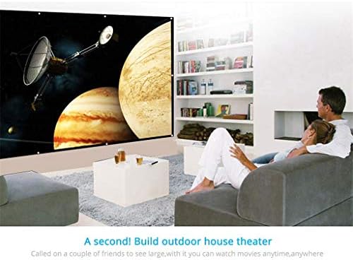WSSBK 150 inč 16: 9 prijenosni projektor zaslon HD sklopivi projekcijski zaslon bijeli za zidne montirane bar za kućno kino