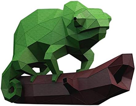 WLL-DP Chameleon 3D papir skulptura unaprijed izrezani papir zanat ručno izrađeni origami zagonetka DIY papir Model Paper