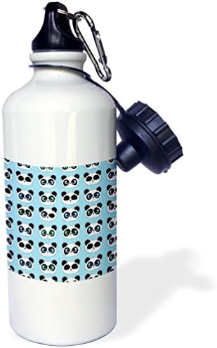 3Drose Slatka Panda Expressions uzorak plava sportova boca vode, 21 oz, prirodno