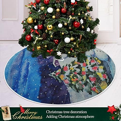 Oarencol snjegovića kuća zima božićno drvce suknja 36 inčni božićni blagdanski zabava ukrasi mat