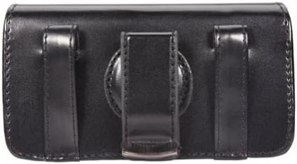 Premium crna horizontalna kožna bočna kućišta za telefon s kolica s okretnim remenom za AT&T LG Thrill 4G, AT&T Motorola