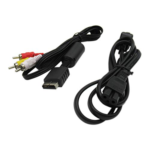 Kabel za napajanje i AV-kabel za PS1 PS2 PS3, Kabel za napajanje ac i AV kabel koji je kompatibilan sa Playstation 1 2 3,