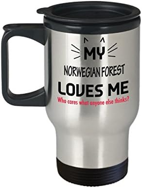 Smiješne mačke putničke kave- mačke ljubitelji pokloni- moja norveška šuma me voli. Koga je briga što netko drugi misli?