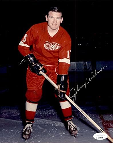 Johnny Wilson potpisao je Detroit Red Wings 8x10 Photo JSA CoA - Autografirane NHL fotografije