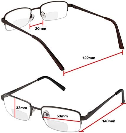 Yogo vid za čitanje naočala set od 2 bifokalne naočale za pola naplatka za čitanje Kvalitetne proljetne šarke čitatelji muškaraca