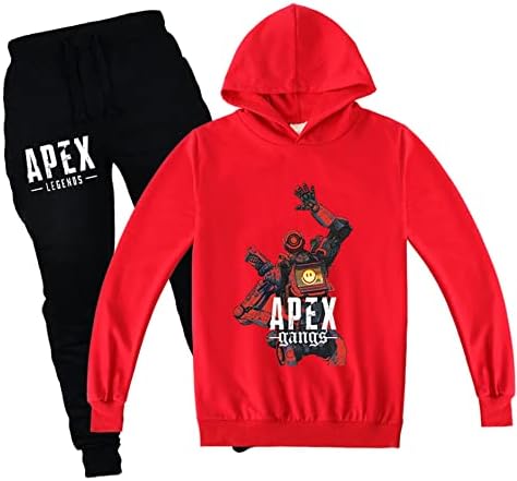 Leeorz Dječaci Djevojke Apex Legends Twishirts Pulover Tops+Jogging hlače sets-grafički casual Sweatsuit za tinejdžere