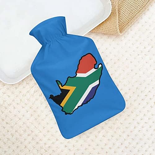 Karta Južne Afrike zastava boca s toplom vodom 1000ml s mekim poklopcem uklonjiva toplo hladno pakiranje vrećice za ubrizgavanje