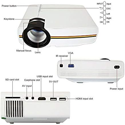 Walnuta nadogradnja Mini projektor 1080p 1800lumen prijenosni LCD LED projektor Home Cinema USB kompatibilan 3D Beamer