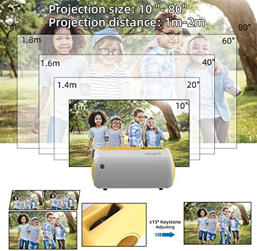 FZZDP Projektor P80 Podrška 1080p 3800 Mini Projector Home Cinema Film LED Projetor