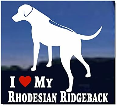Volim svoj rodezijski greben! ~ Rhodesian Ridgeback Dog Vinil prozor naljepnica