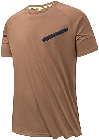 Muška Okrugli vratni sportska odjeća vlaga Wicking Athletic Gym Majice na otvorenom kratki rukavi