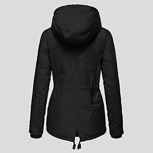 Ženske zimske parke jakne parka lažnog kaputa plišana jakna s kapuljačama s kapuljača Zip up casual vanjska odjeća s džepom