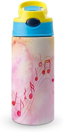 Thermos Cup 500ml u boji glazbena nota izolirana boca vode sa slamkom za sport i putovanja
