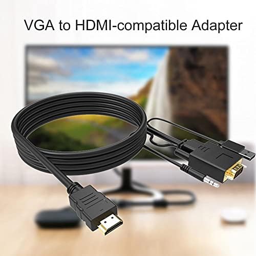 Priključci Prikladni multifunkcionalni VGA kabel muški do muških utikača igra PVC VGA u adapter kompatibilan s HDMI za monitor