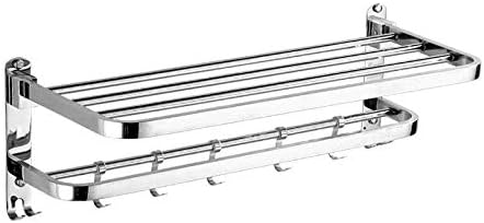 Generički jednostavan stalak za ručnike, dvostruki sloj od nehrđajućeg čelika ssu3304 s kukom sklopivi višenamjenski hotel