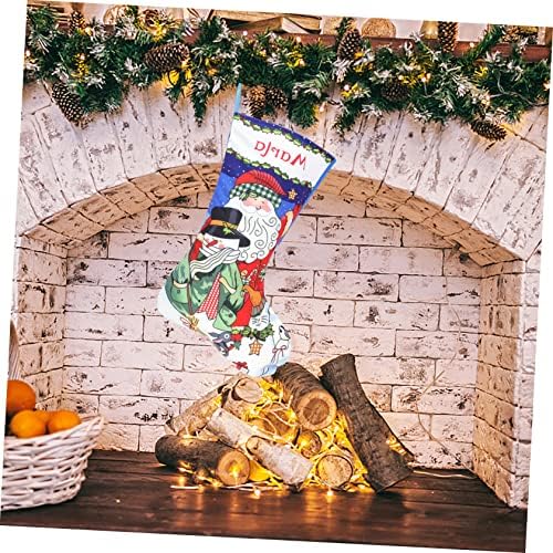 Yardwe rođenje dekor karirane božićne čarape festival božićne čarape čarape privjesak božićno drvce tkanina namještaj Božić