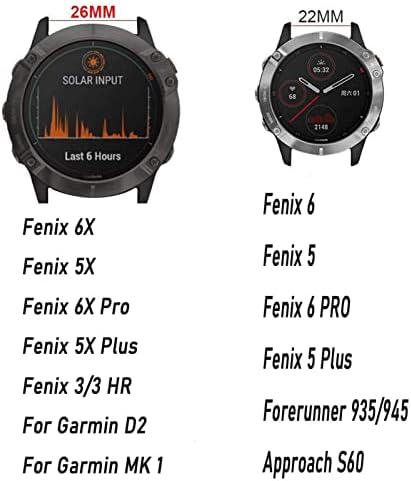 SKXMOD 26 mm Sport Sport Silicone Watchband Wristtrap za Garmin Fenix ​​6x 6 6S Pro 5x 5 Plus 3 3hr D2 MK2 Easy Fit Brzo