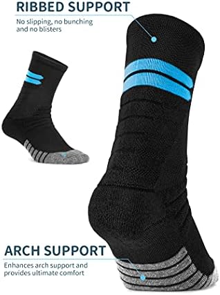 Akaso Crew Atletic Running CoolMax čarape, anti-od vlage vlage koji se uklanjaju anti-blistavim bešavnim čarapama za planinarenje