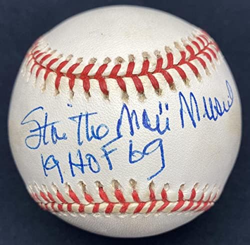STAN MAN MISIAL HOF 1969. potpisao je bejzbol JSA - Autografirani bejzbols