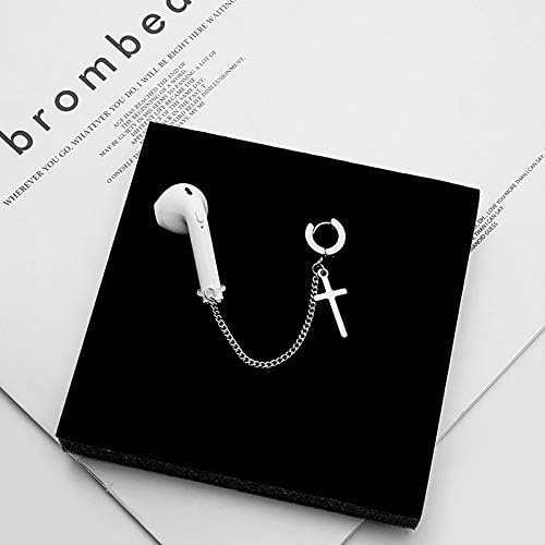 1 par kreativni remen za naušnice bežični držač slušalica priključak unisex anti-izgubljeni naušnica od nehrđajućeg čelika