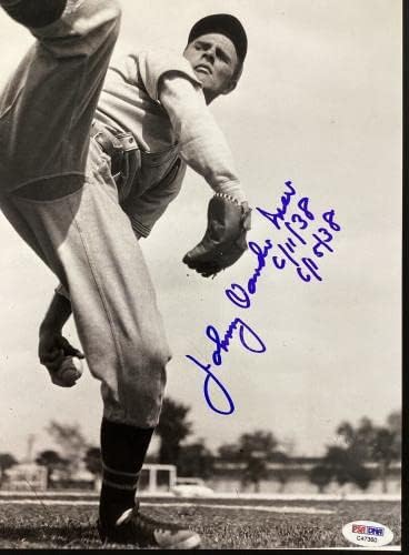 Johnny Vander Meer Potpisana fotografija 11x14 Reds Auto No Natpisi datuma hit -datuma PSA/DNA - Autografirane MLB fotografije