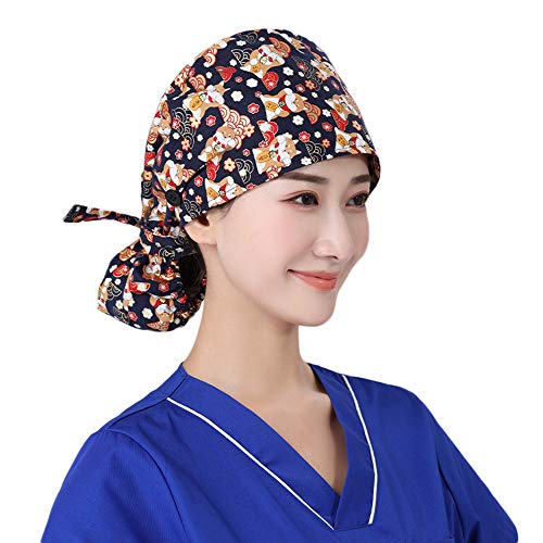 Nanxson poklopac glave s gumbom za znoj otisnute radne šešire Podesivi kapica za kravatu za žene MENCF9077