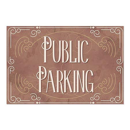 CGSIGNLAB | Javni parking -Victorian Card Stiskanje prozora | 30 x20