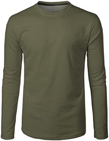 Xiloccer majice muške modne casual sportske fitness vanjski zakrivljeni rub solidna boja okrugli vrat majica majica dugih