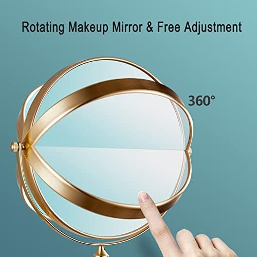 SRVNT 360 ° Swivel Ošireno zrcalo šminke, zidno postavljeno grižarsko ogledalo vodootporno isprazno ogledalo od nehrđajućeg