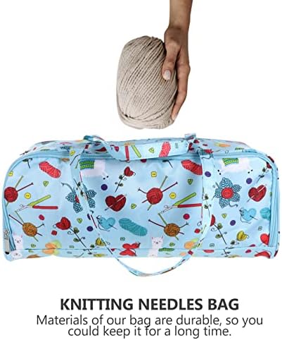 * 3pcs pribor za nošenje kuće torbe projektno spremište za tkaninu oksfordska pređa kuke teški pribor za pletenje putni kapacitet