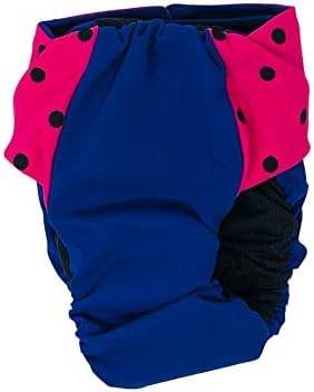 Premium vodootporna pelena za pse u ružičastoj točkici na plavoj boji, u boji, s rupom za rep-proizvedeno u SAD - u