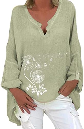 Duljina v solidna boja u boji žene bluza gornji tiskani rukavi tunika gornji suncokret košulja mid casual colla bluza za