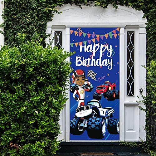Tema sezone Sretan rođendan 72. 8. 935. 4. Pozadina čudovišnih automobila za djecu, desertna ploča za rođendan, dekor za