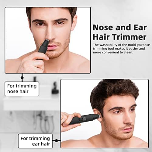 Smity nos Trimer za kosu, punjivi bežični bezbolni uši alat za obrezivanje obrva s dvostrukim rubnim oštricama lako čišćenje