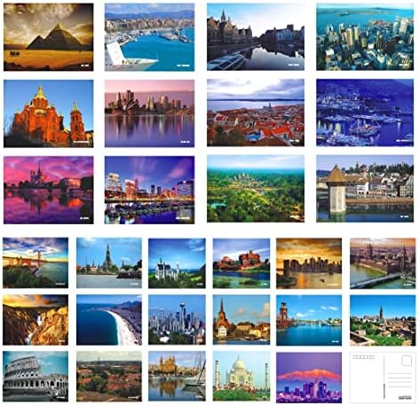 Fendawn težite prekrasnim svjetskim putovima krajoliki Prizornice Umjetničke retro razglednice 30 PCS- Svjetski krajolik