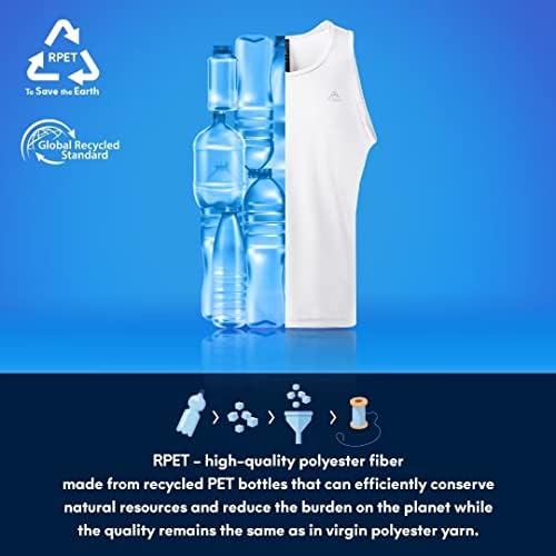 HAIMONT Muški brzi suhi tenk vrhovi atletske teretane Sportske košulje bez rukava za trčanje, reciklirani poliesterski mišićni