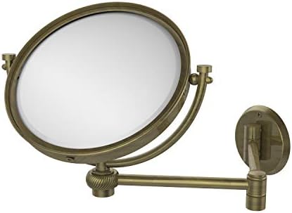 2-6-inčni / 3-inčni-8-inčni zidni zrcalo s 3-inčnim zumiranjem i rotirajućim naglaskom za šminku, antikni mesing