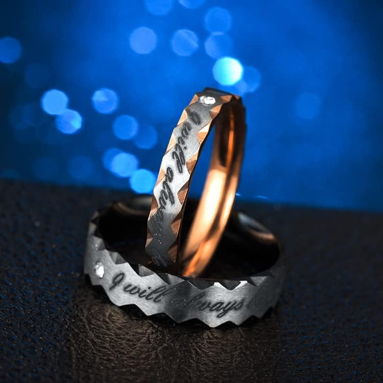 Koleso Uvijek ću biti s tobom par prstenovi klasični prstenovi za muškarce i žene-26412