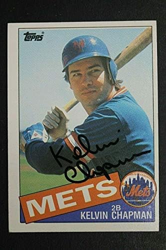 Kelvin Chapman New York Mets 1985 Topps 751 Autografirani potpisani rookie kartica