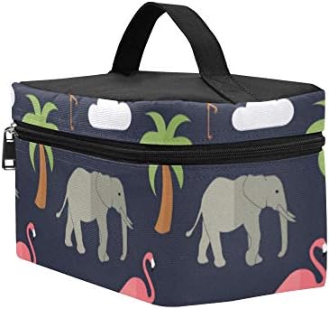 Besprijekoran uzorak džungla Flamingo ptica životinja; kutija za ručak torba držač za ručak izolirana torba za ručak za žene