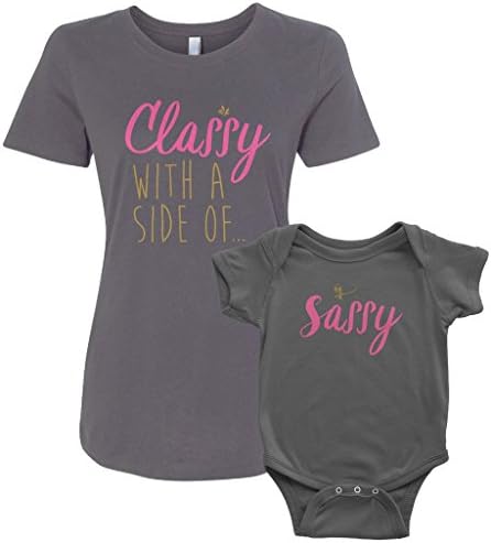 Threadrock Classy & Sassy dojenčad i ženske majice podudaranje majice