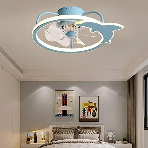 Cutyz reverzibilni ventilator s stropnom svjetlošću i daljinski upravljač Dječja stropna svjetla tiha spavaća soba LED zatamnjena