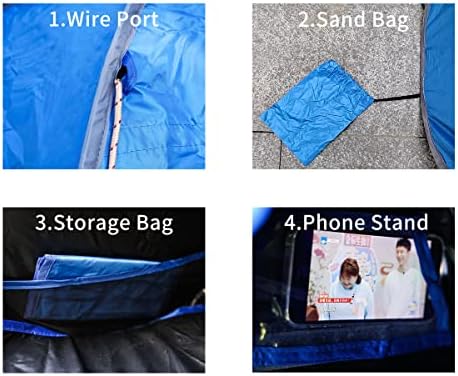 RXQNN mali šator za plažu Mini plaža Sunčev Shelter Pop up Up Up Up Unk Un Un Uključen je dvije vreće s pijeskom, Instant