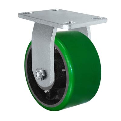 CasterHQ - 8 x 3 teška leđa 2 okretna i 2 kruta kotača - zeleni poliuretan na čeličnom kotaču - 10 000 lbs kapacitet po kotaču