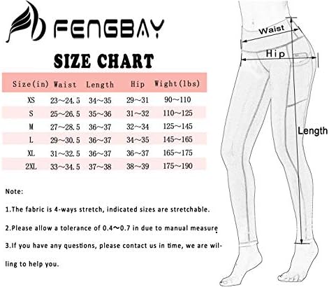 Fengbay 2 pakiranje joga hlača s visokim strukom, džepne joge hlače za kontrolu trbuha Trgovina trčanja 4 puta rastezljiva