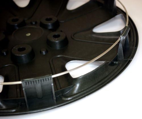 TuningPros WSC3-007S15 4PCS Postavite Snap-On Type 15-inčni metalni srebrni hubcaps poklopac kotača