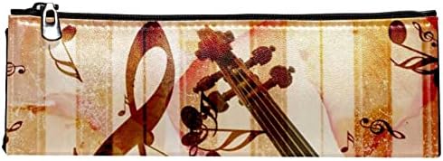 TBOUOBT Pokloni za muškarce Žene šminke Torbe toaletne torbice Male kozmetičke torbe, violinske klavirske glazbene note retro